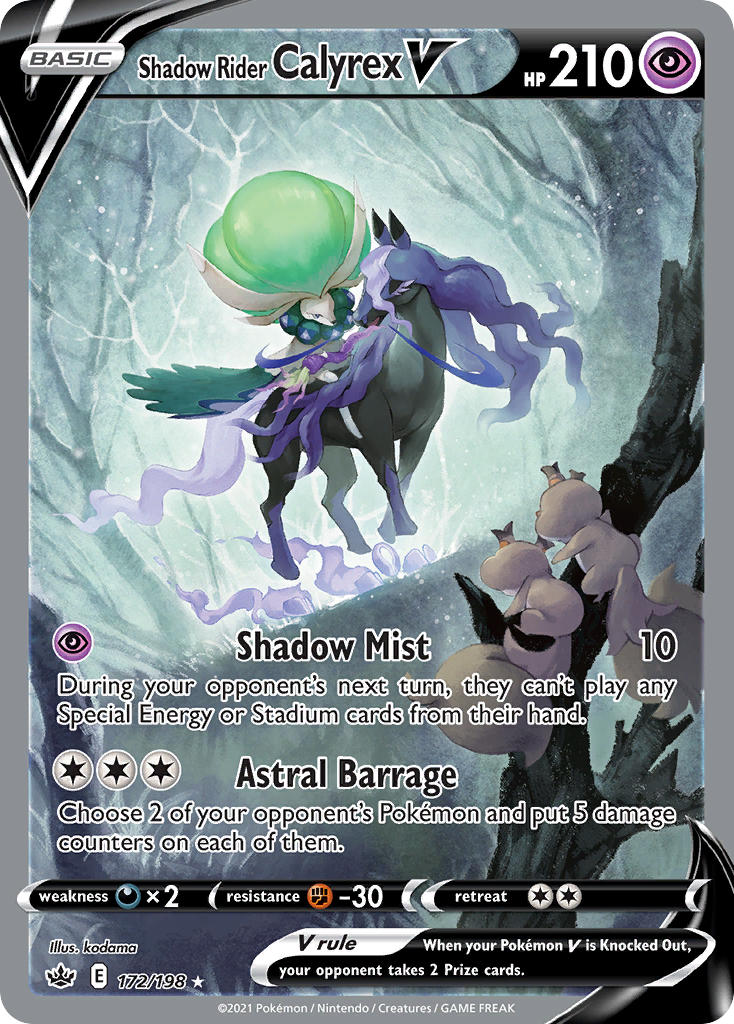 Pokemon TCG Shadow Rider Calyrex V 172/198 - Chilling Reign