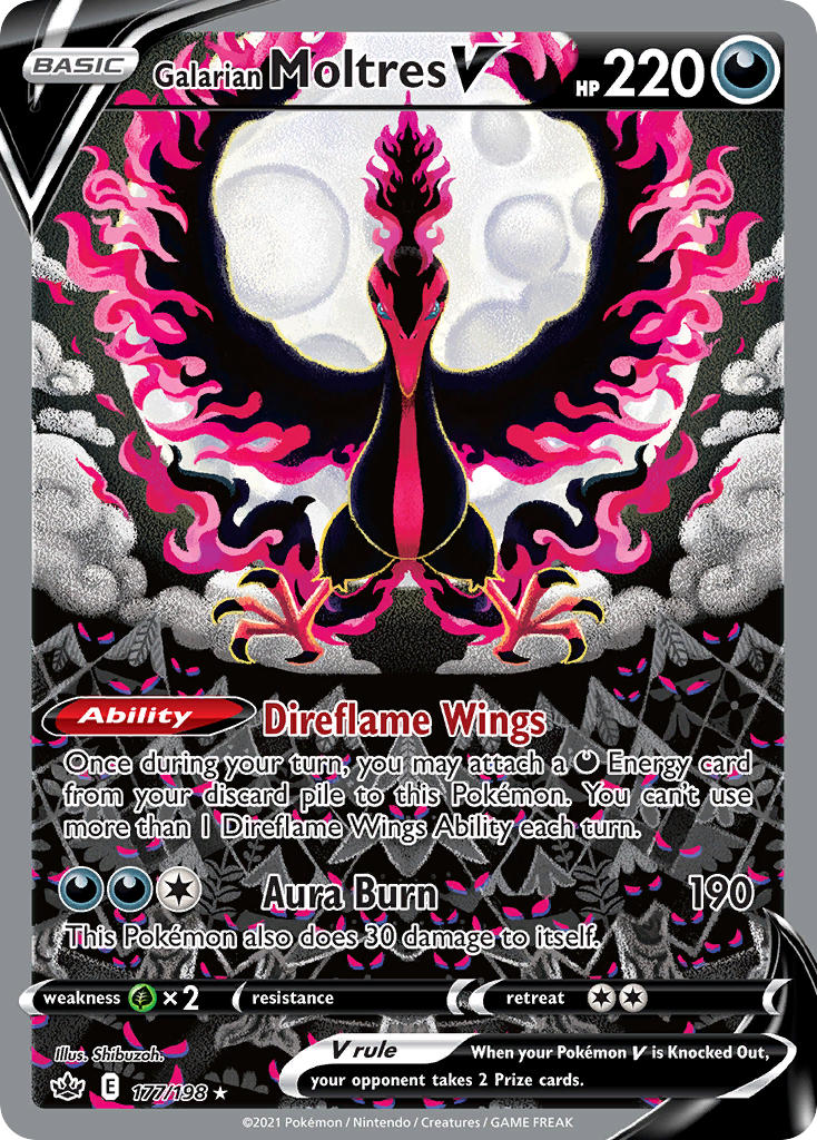 Pokemon TCG Galarian Moltres V 177/198 - Chilling Reign