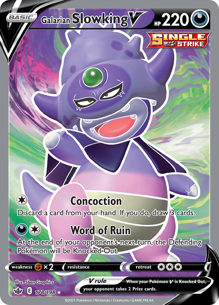 Pokemon TCG Galarian Slowking V 178/198 - Chilling Reign