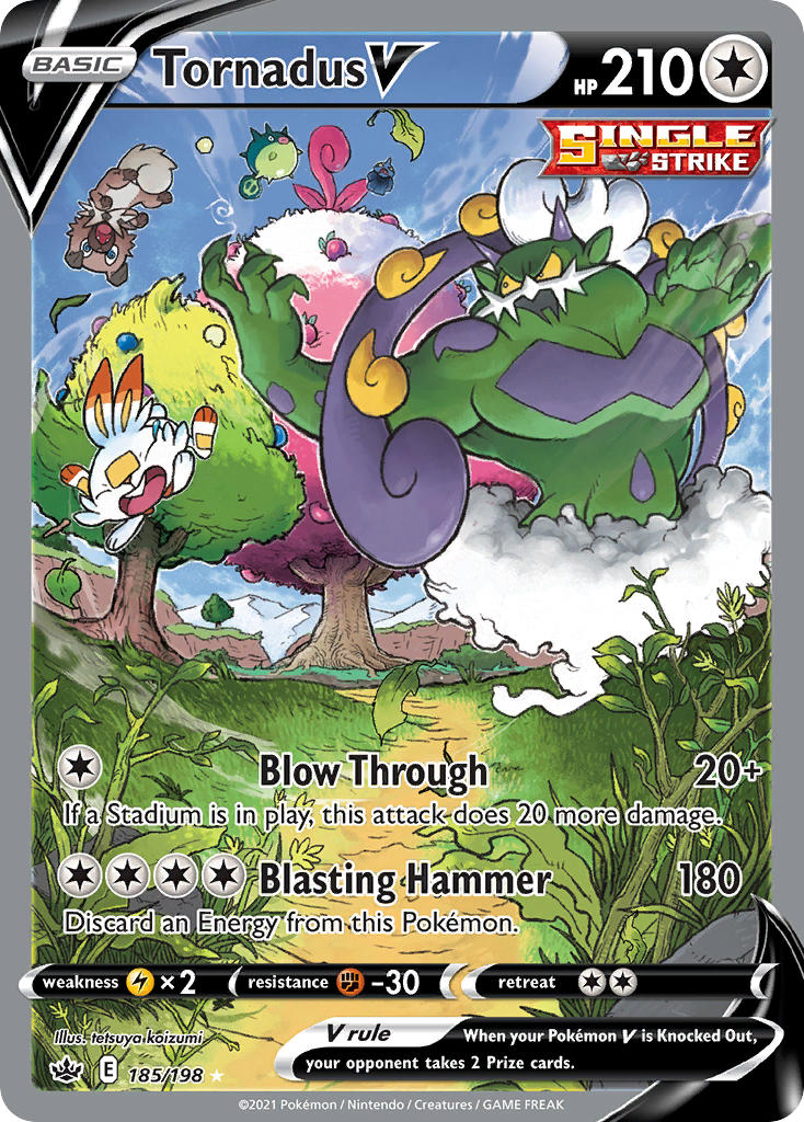 Pokemon TCG Tornadus V 185/198 - Chilling Reign