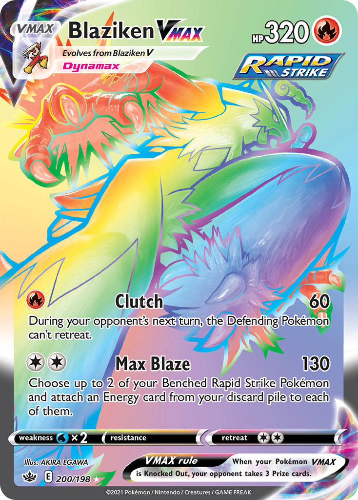 Pokemon TCG Blaziken VMAX 200/198 - Chilling Reign