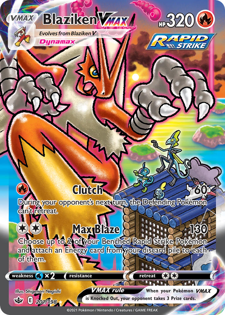 Pokemon TCG Blaziken VMAX 201/198 - Chilling Reign