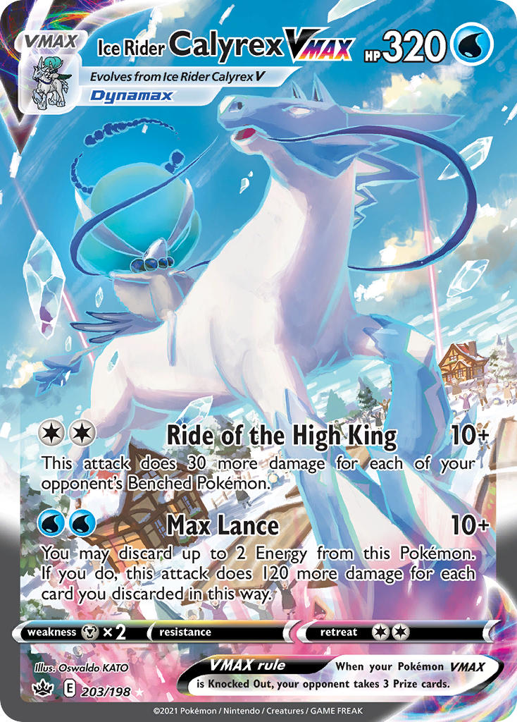 Pokemon TCG Ice Rider Calyrex VMAX 203/198 - Chilling Reign