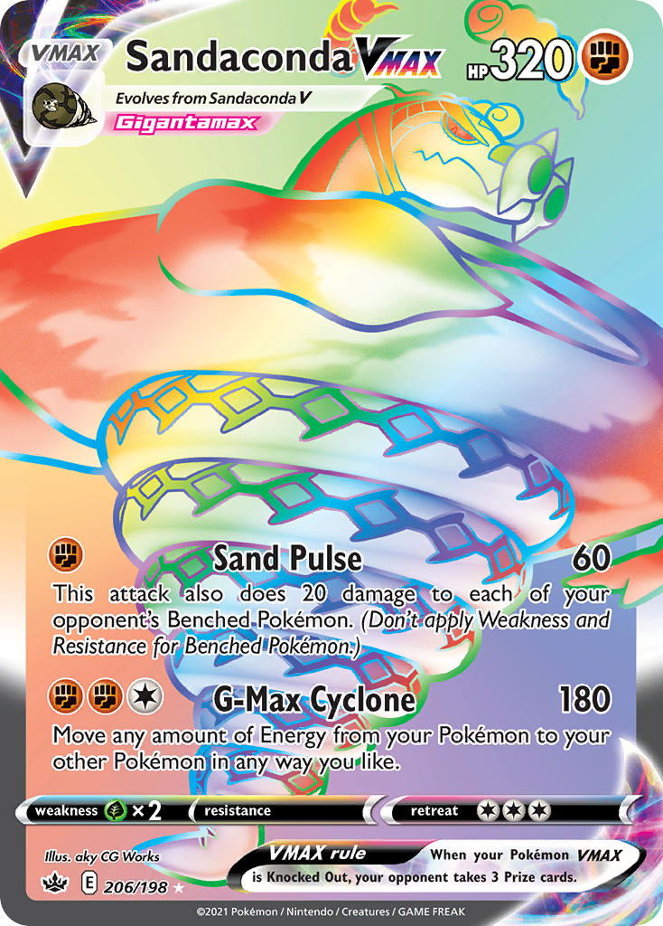 Pokemon TCG Sandaconda VMAX 206/198 - Chilling Reign