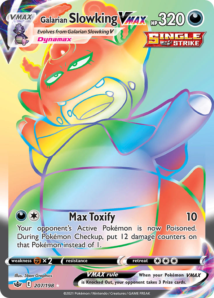Pokemon TCG Galarian Slowking VMAX 207/198 - Chilling Reign