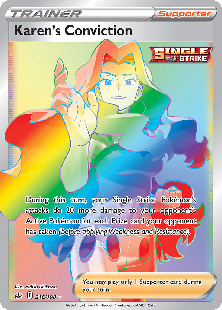Pokemon TCG Karen’s Conviction 216/198 - Chilling Reign