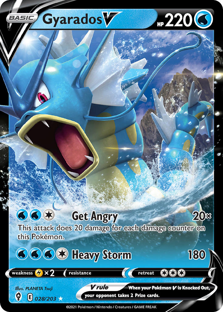 Pokemon TCG Gyarados V 028/203 - Evolving Skies