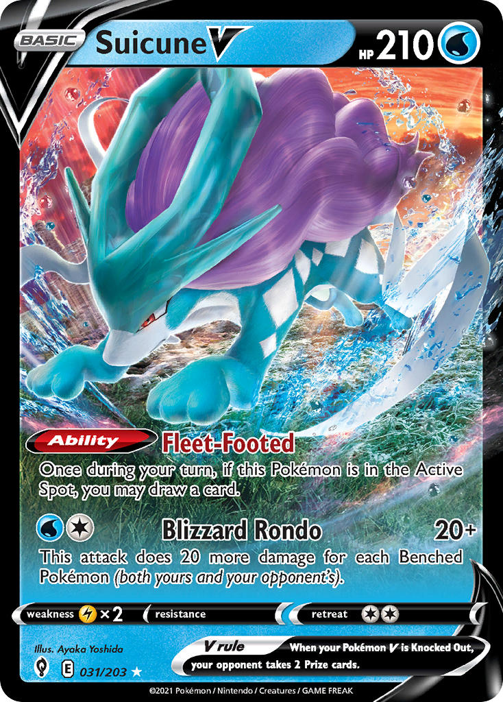 Pokemon TCG Suicune V 031/203 - Evolving Skies