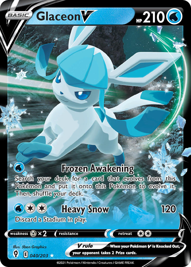Pokemon TCG Glaceon V 040/203 - Evolving Skies