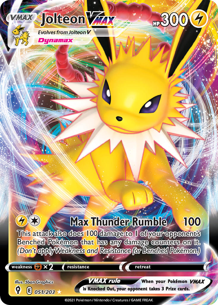Pokemon TCG Jolteon VMAX 051/203 - Evolving Skies