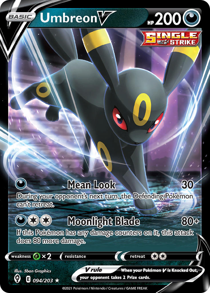 Pokemon TCG Umbreon V 094/203 - Evolving Skies