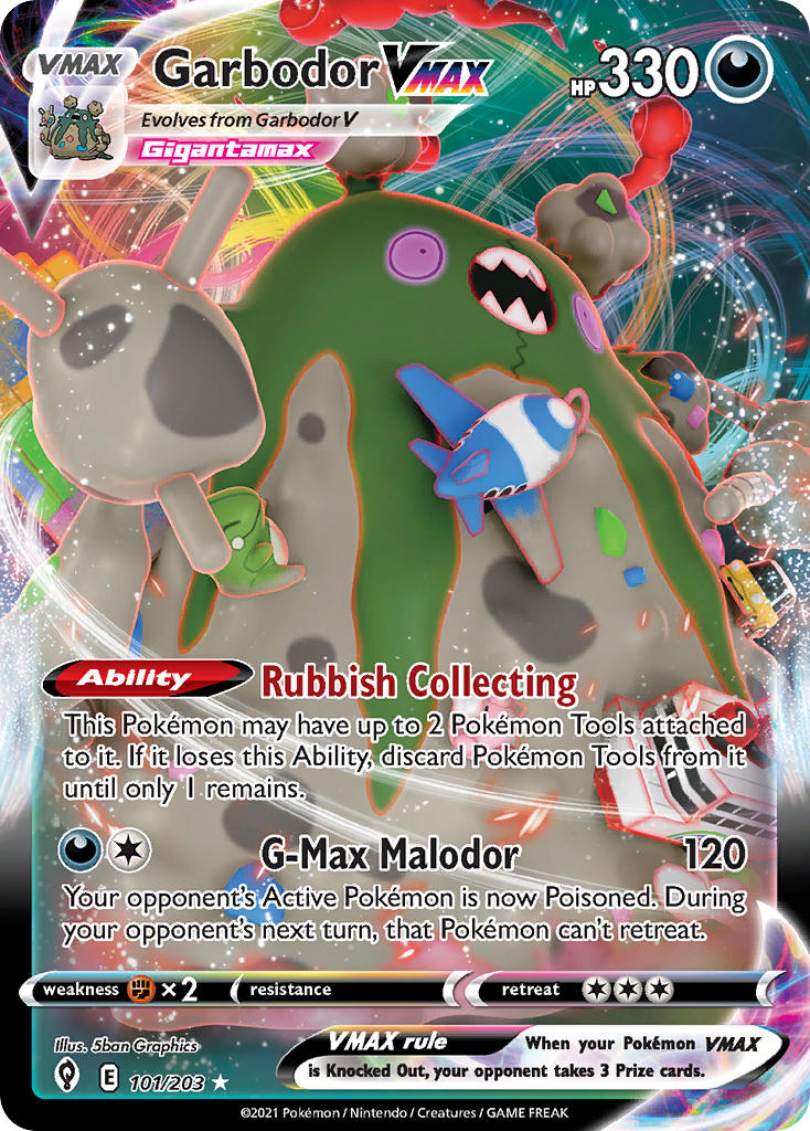 Pokemon TCG Garbodor VMAX 101/203 - Evolving Skies