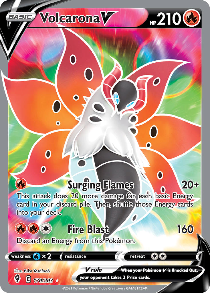 Pokemon TCG Volcarona V 170/203 - Evolving Skies