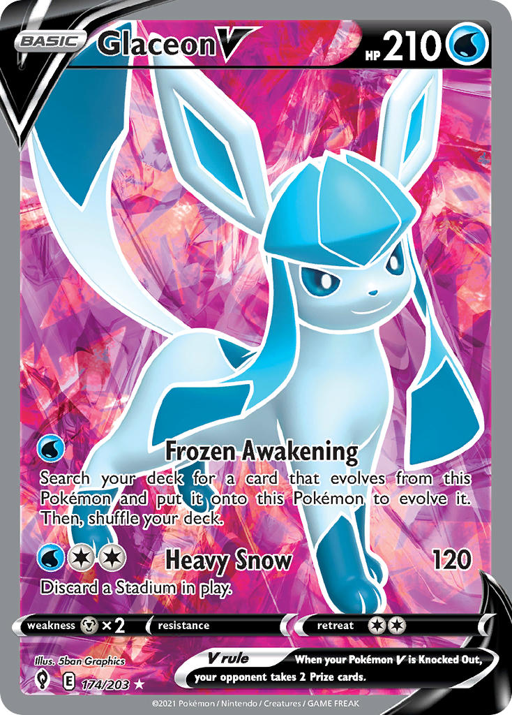 Pokemon TCG Glaceon V 174/203 - Evolving Skies