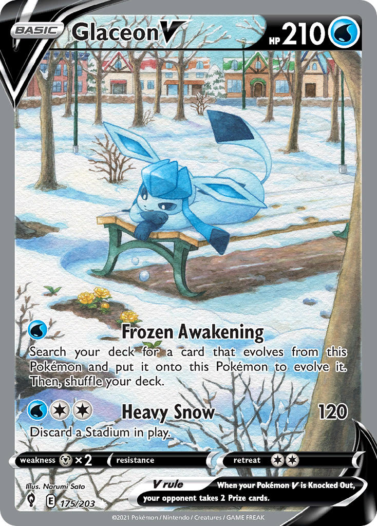 Pokemon TCG Glaceon V 175/203 - Evolving Skies