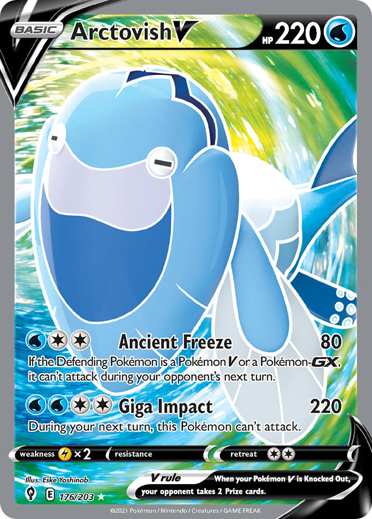 Pokemon TCG Arctovish V 176/203 - Evolving Skies