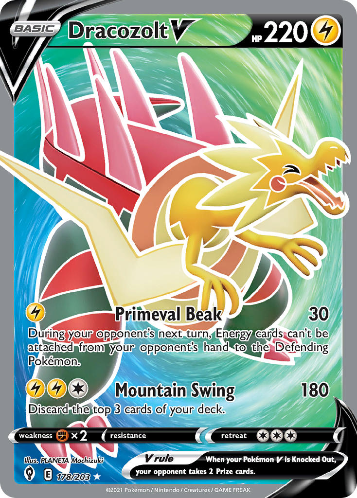 Pokemon TCG Dracozolt V 178/203 - Evolving Skies
