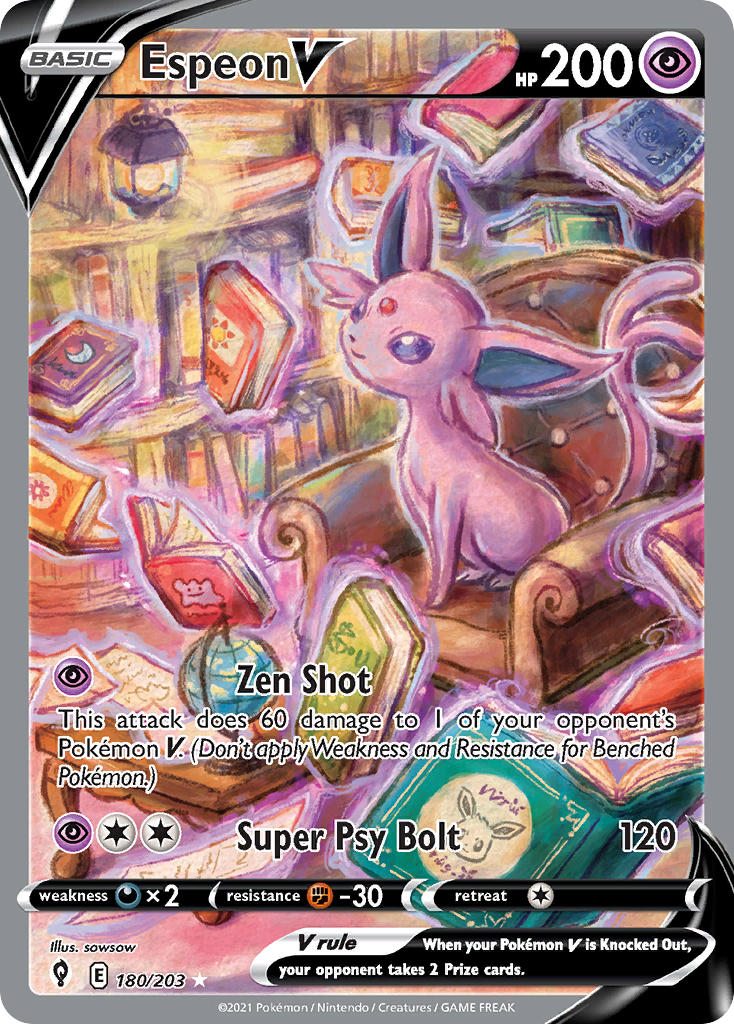 Pokemon TCG Espeon V 180/203 - Evolving Skies