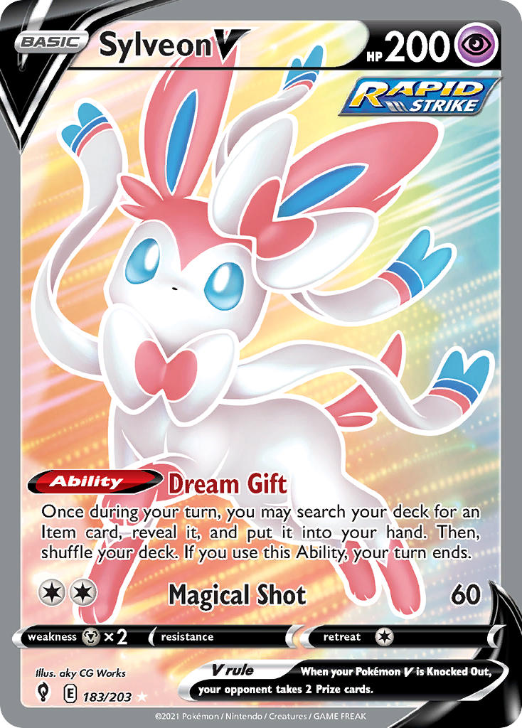 Pokemon TCG Sylveon V 183/203 - Evolving Skies