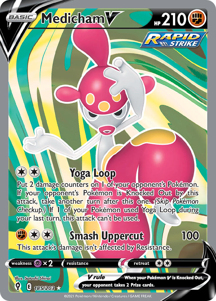 Pokemon TCG Medicham V 185/203 - Evolving Skies