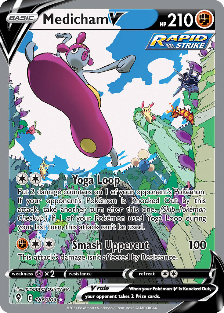 Pokemon TCG Medicham V 186/203 - Evolving Skies
