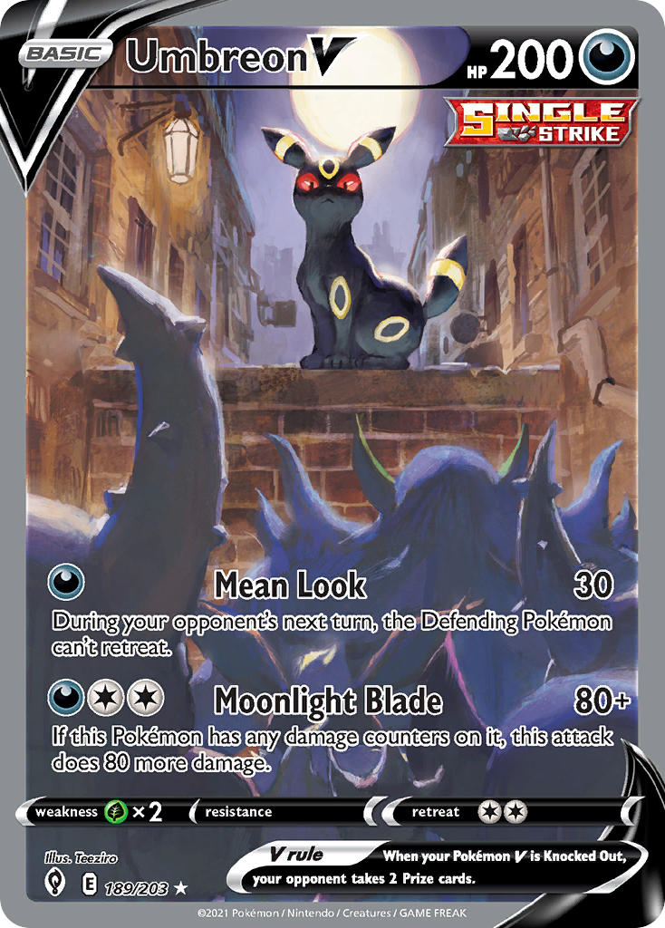 Pokemon TCG Umbreon V 189/203 - Evolving Skies