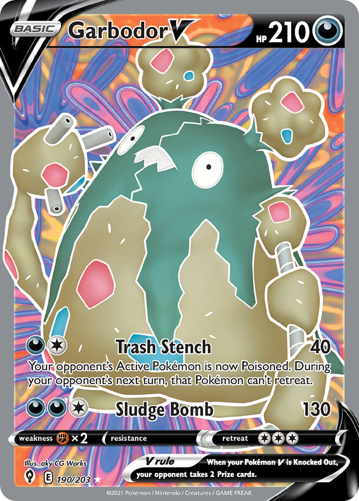 Pokemon TCG Garbodor V 190/203 - Evolving Skies