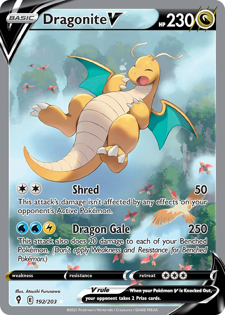 Pokemon TCG Dragonite V 192/203 - Evolving Skies