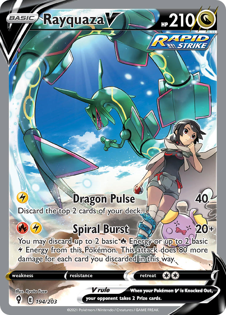 Pokemon TCG Rayquaza V 194/203 - Evolving Skies