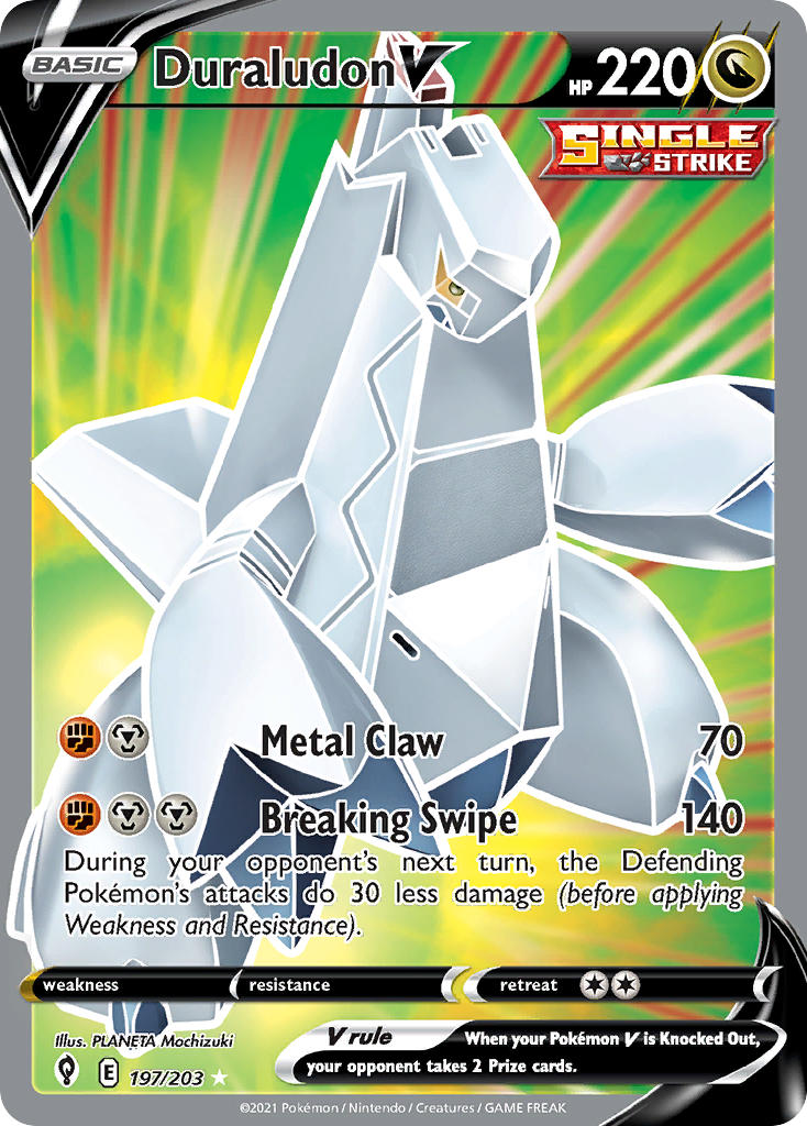 Pokemon TCG Duraludon V 197/203 - Evolving Skies