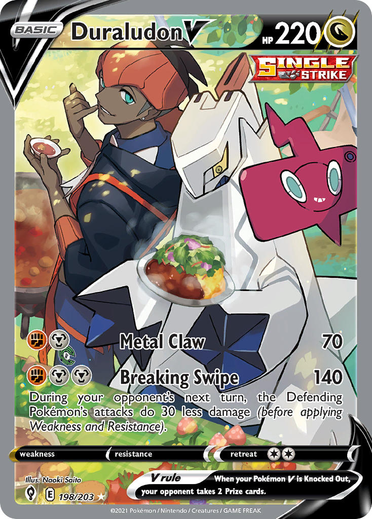 Pokemon TCG Duraludon V 198/203 - Evolving Skies