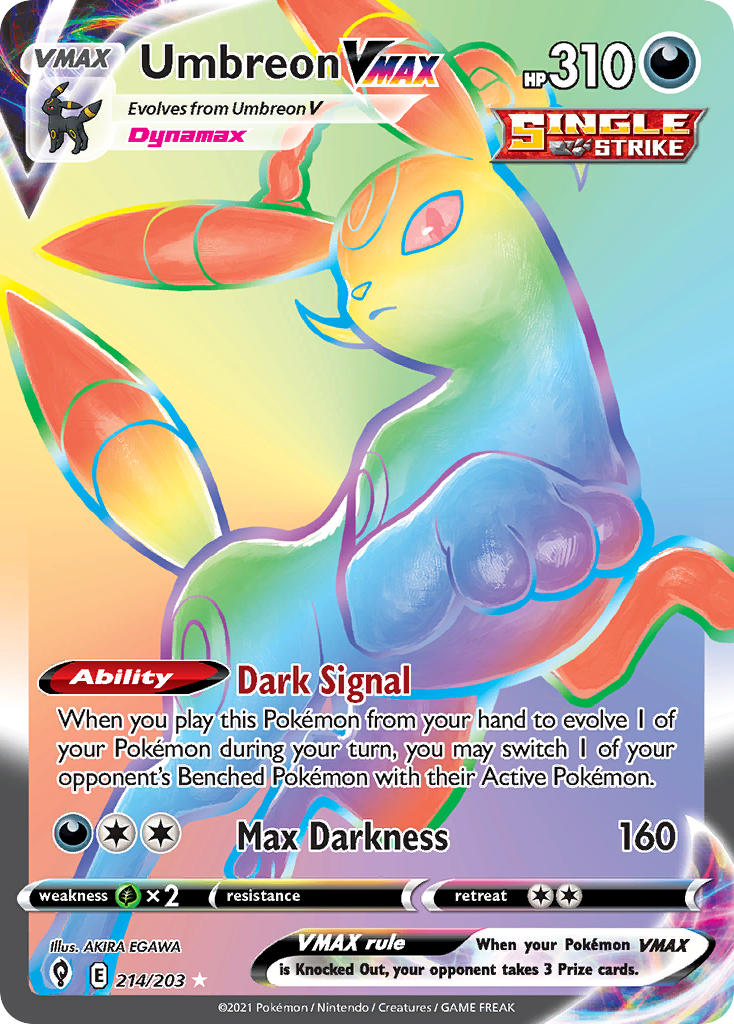Pokemon TCG Umbreon VMAX 214/203 - Evolving Skies