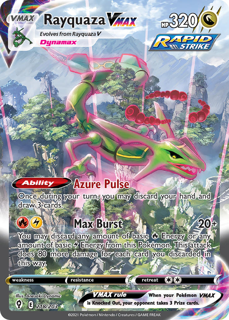 Pokemon TCG Rayquaza VMAX 218/203 - Evolving Skies
