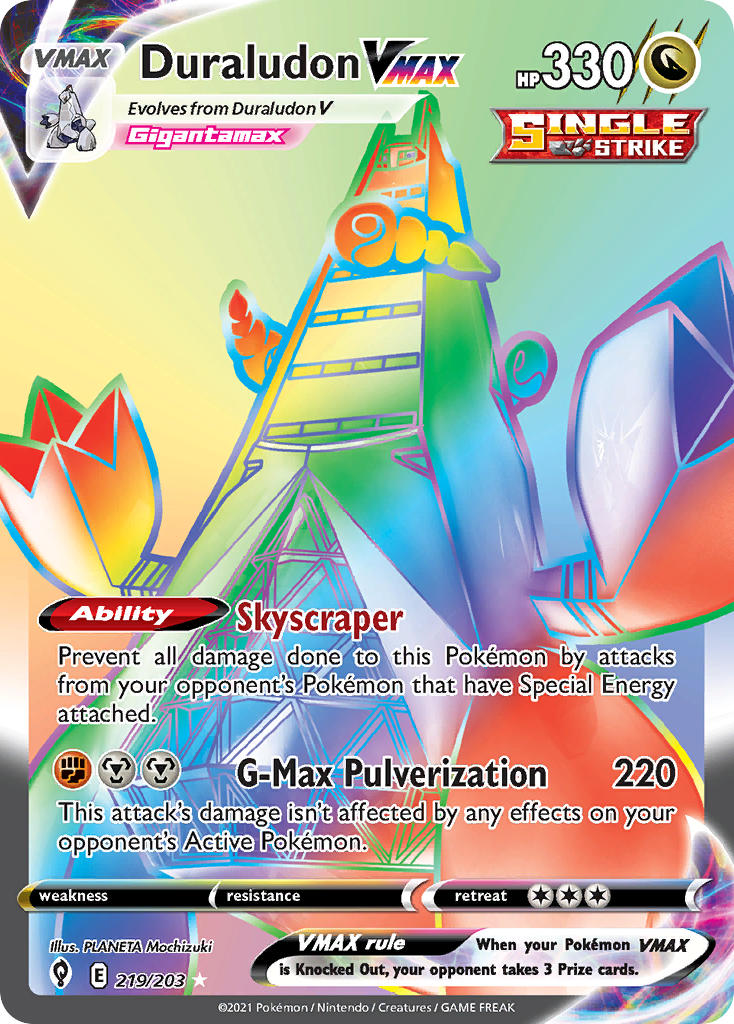 Pokemon TCG Duraludon VMAX 219/203 - Evolving Skies