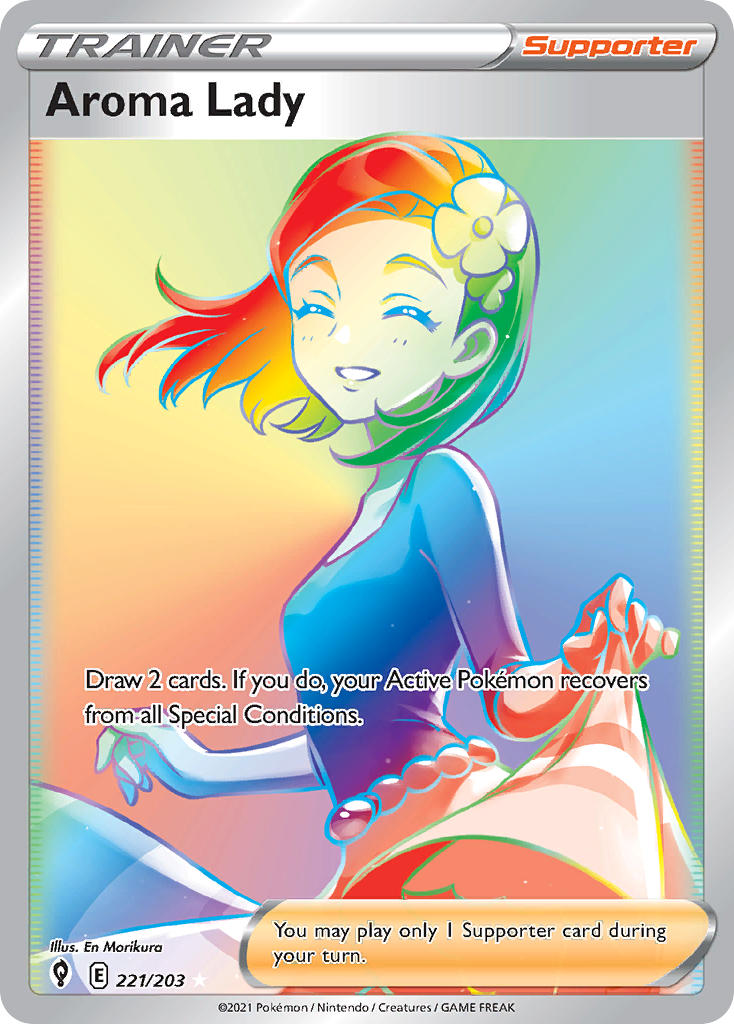 Pokemon TCG Aroma Lady 221/203 - Evolving Skies