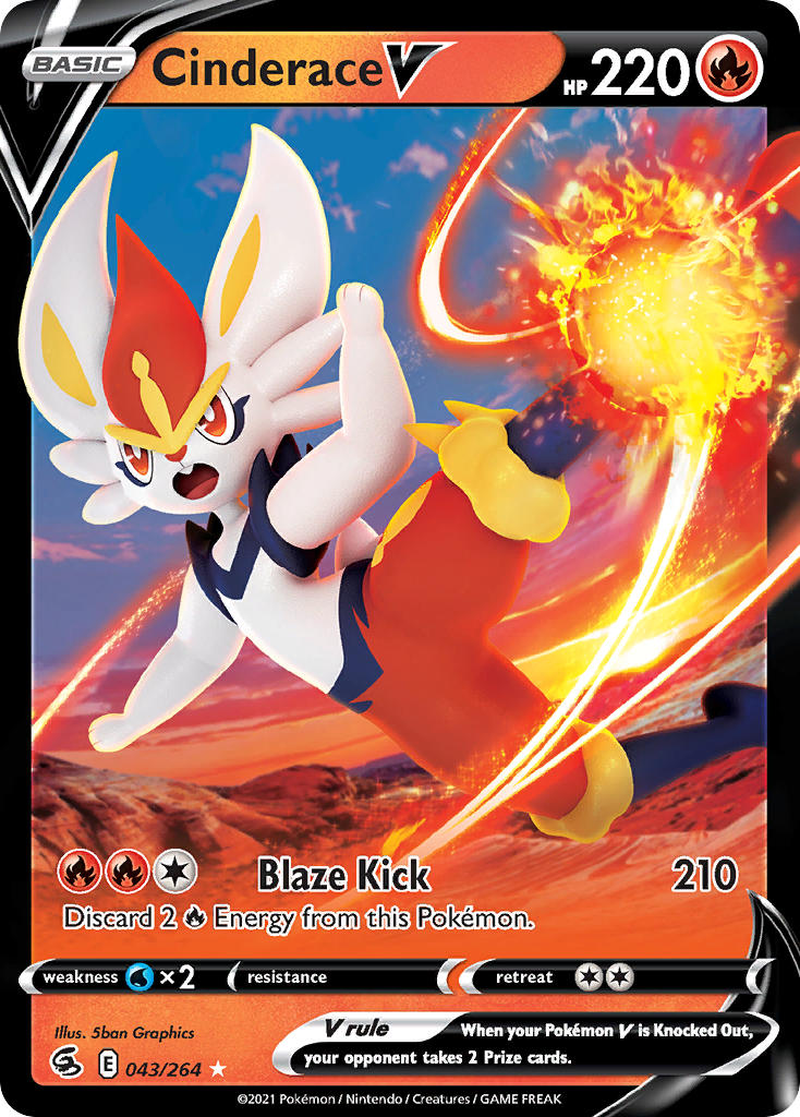Pokemon TCG Cinderace V 043/264 - Fusion Strike