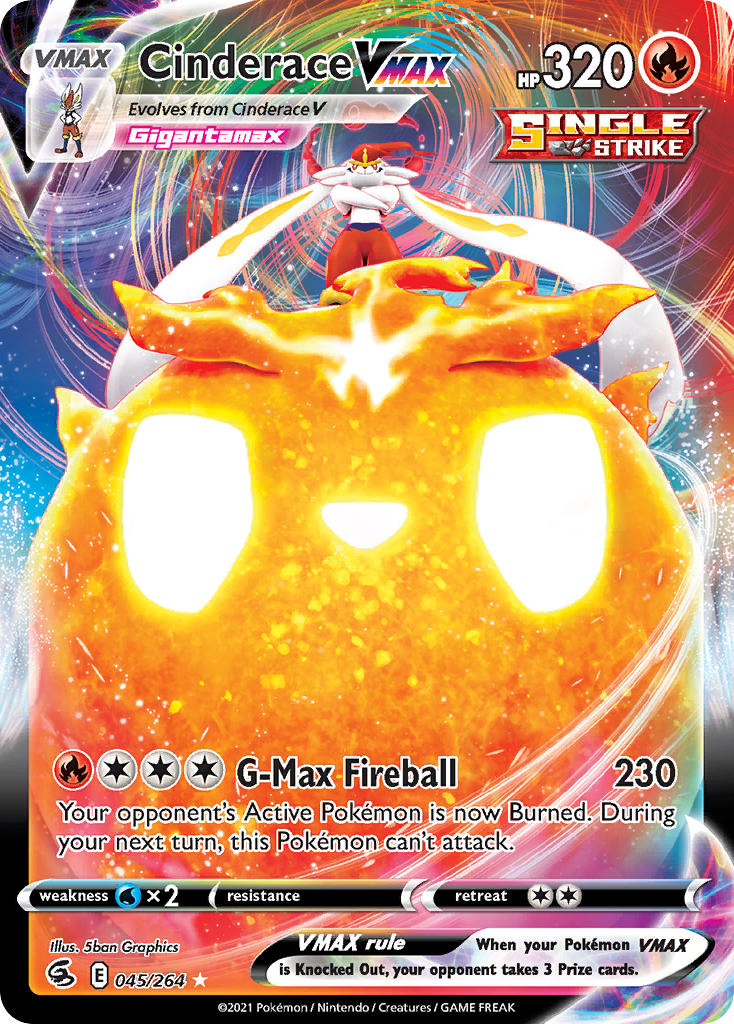 Pokemon TCG Cinderace VMAX 045/264 - Fusion Strike