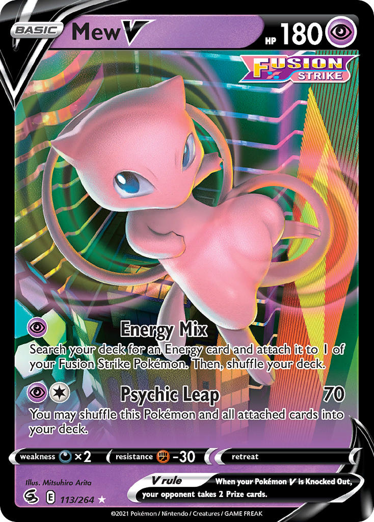 Pokemon TCG Mew V 113/264 - Fusion Strike