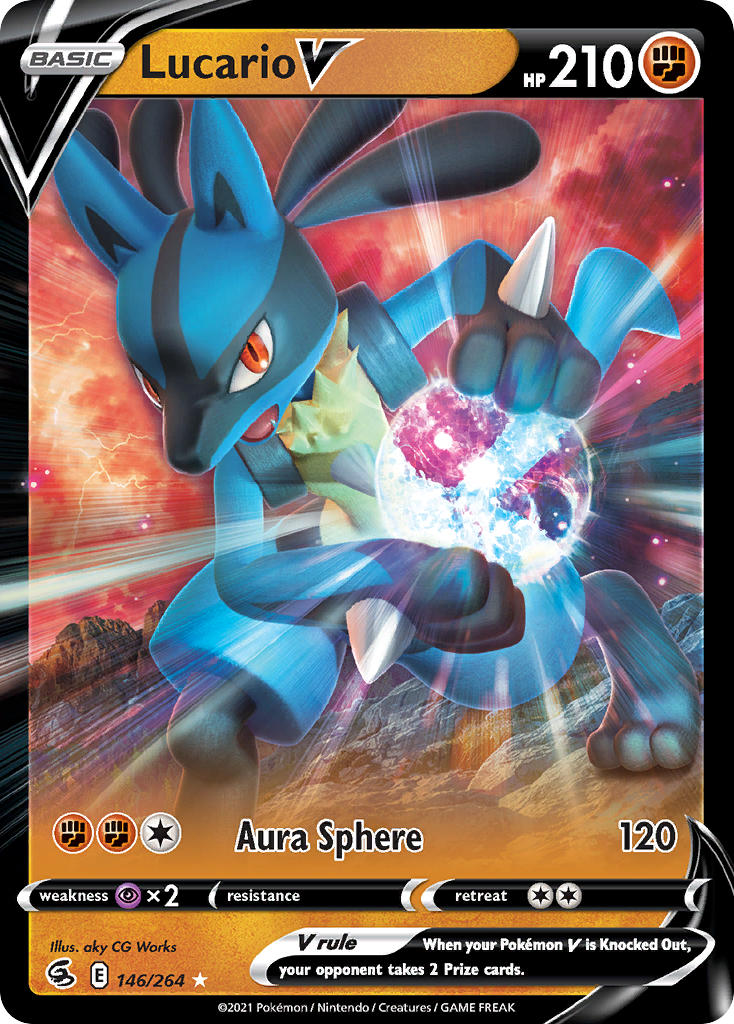 Pokemon TCG Lucario V 146/264 - Fusion Strike