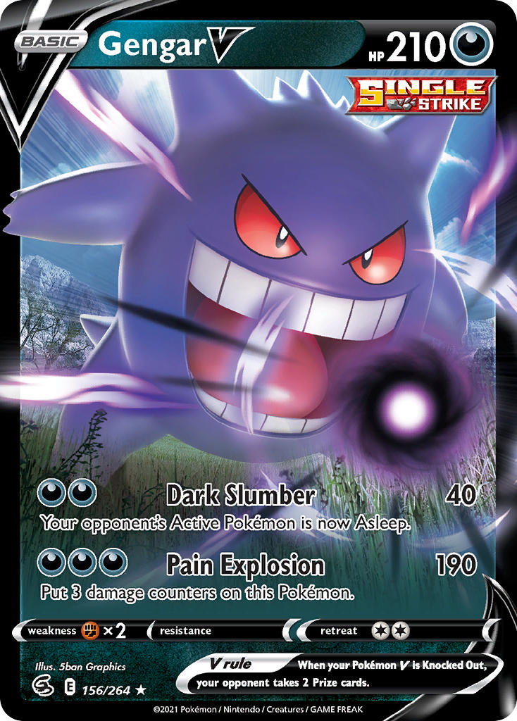 Pokemon TCG Gengar V 156/264 - Fusion Strike