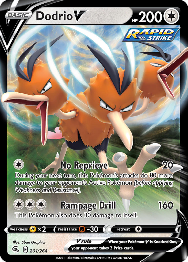 Pokemon TCG Dodrio V 201/264 - Fusion Strike