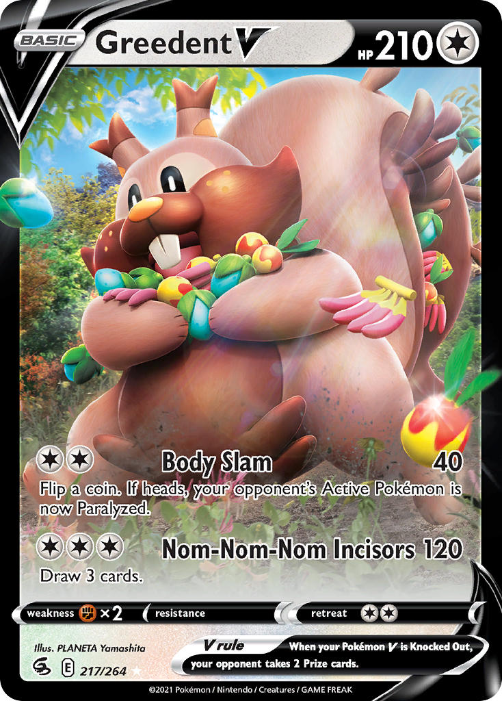 Pokemon TCG Greedent V 217/264 - Fusion Strike