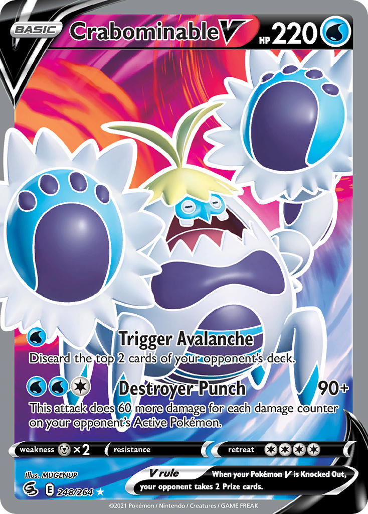 Pokemon TCG Crabominable V 248/264 - Fusion Strike