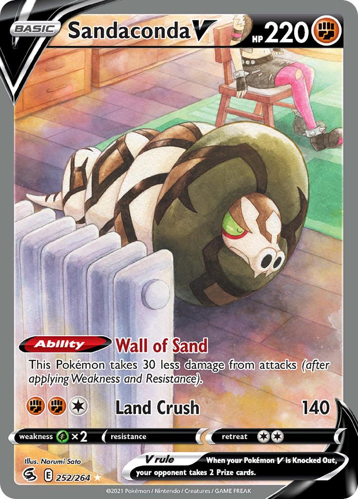 Pokemon TCG Sandaconda V 252/264 - Fusion Strike