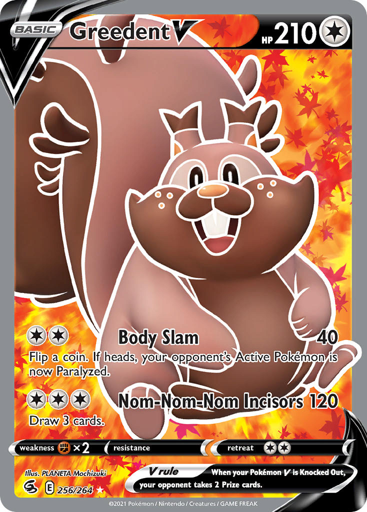 Pokemon TCG Greedent V 256/264 - Fusion Strike