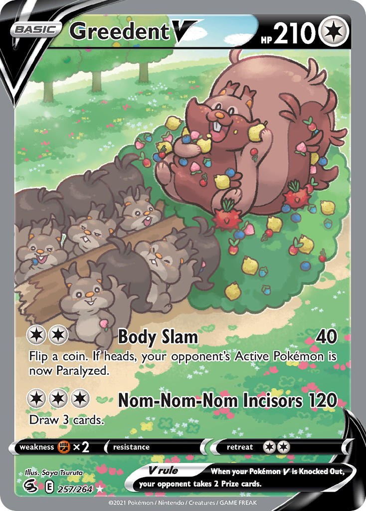 Pokemon TCG Greedent V 257/264 - Fusion Strike