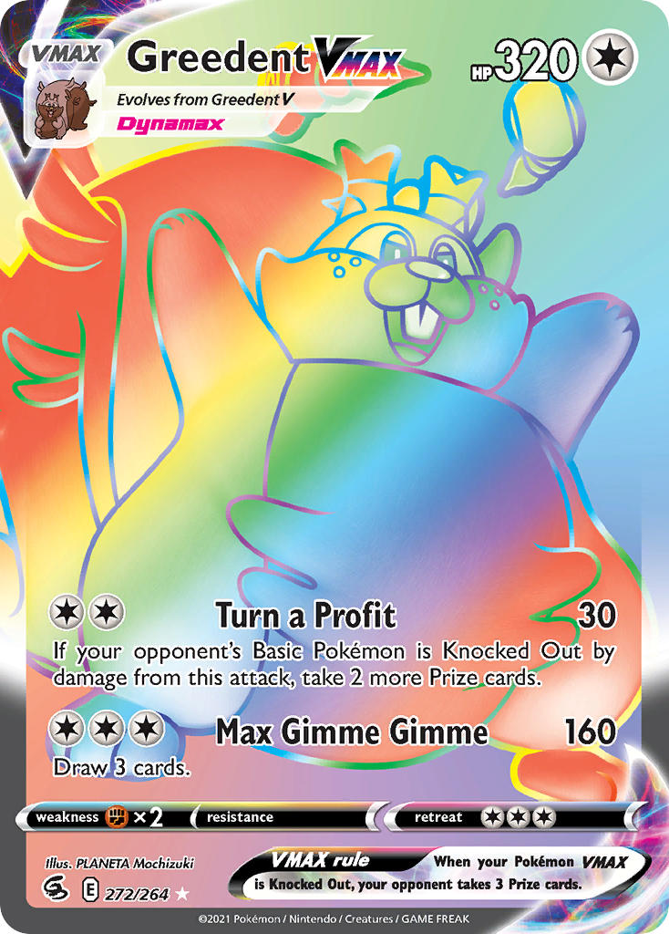 Pokemon TCG Greedent VMAX 272/264 - Fusion Strike