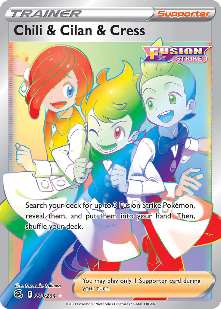 Pokemon TCG Chili & Cilan & Cress 273/264 - Fusion Strike