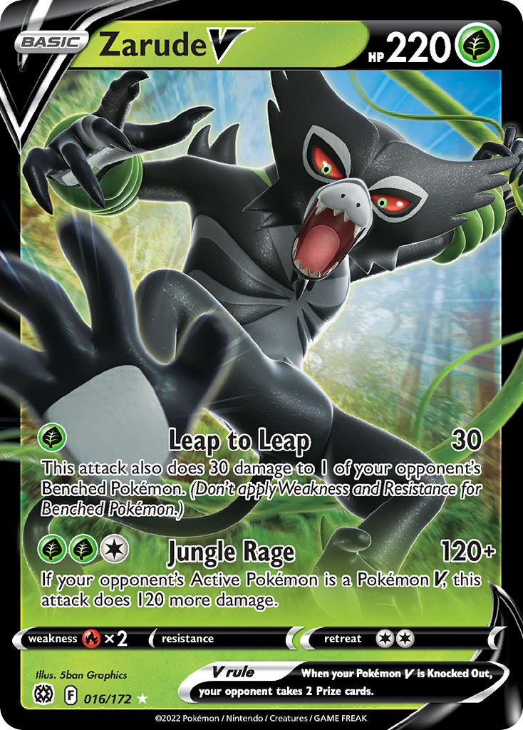 Pokemon TCG Zarude V 016/172 - Brilliant Stars
