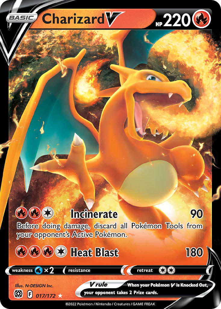 Pokemon TCG Charizard V 017/172 - Brilliant Stars